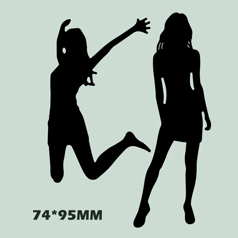 Человеческая фигура тени для резки металла штампы скрапбукинга девочек новинка