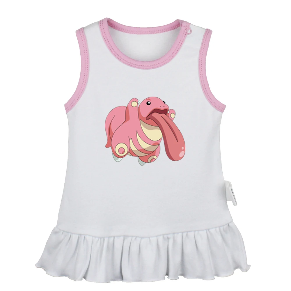 Милый Покемон Togepi Jigglypuff Chansey Ditto Gengar Lickitung платья для новорожденных девочек платье без рукавов для малышей Одежда для младенцев