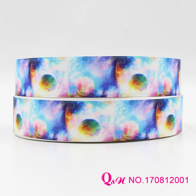 10 ярдов в партии 22 мм 25 38 75 с принтом galaxy design grosgrain | Дом и сад