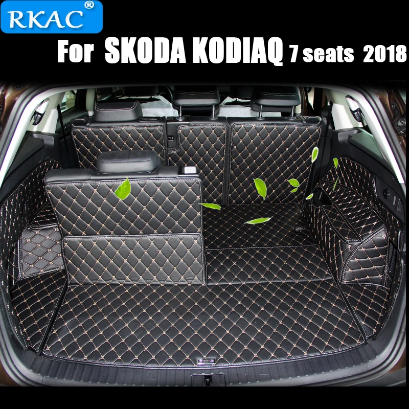 Автомобильные коврики для багажника RKAC SKODA KODIAQ 7 мест 2018 водонепроницаемые