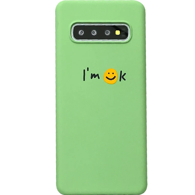 Чехол YHBBCASES Cartoon Soft TPU для Samsung S8 S9 S10 Plus с принтом милой смеющейся мордочки, подходит для Note 8 9.