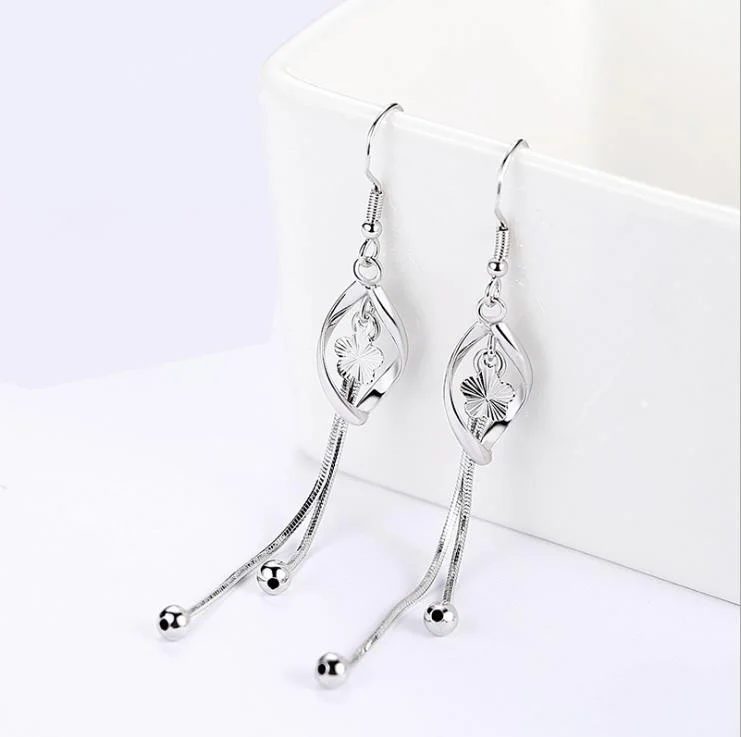 Серьги гвоздики женские из серебра 925 пробы с цветком сливы|stud earrings|stud earrings