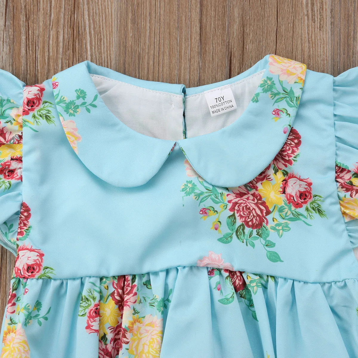 2018 Новая мода новорожденных для маленьких девочек цветочный комбинезон костюм