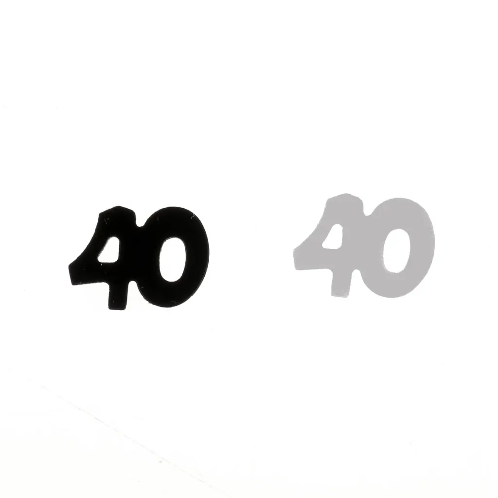 40th веху вечерние Украшение стола конфетти брызги 40 лет на день рождения|Флажки