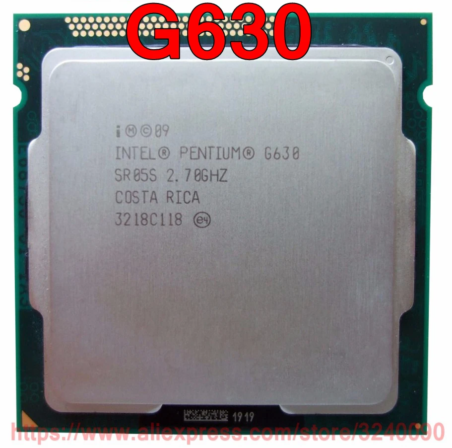 Оригинальный процессор Intel CPU PENTIUM G630 SR05S 2 70 ГГц 3M двухъядерный разъем 1155