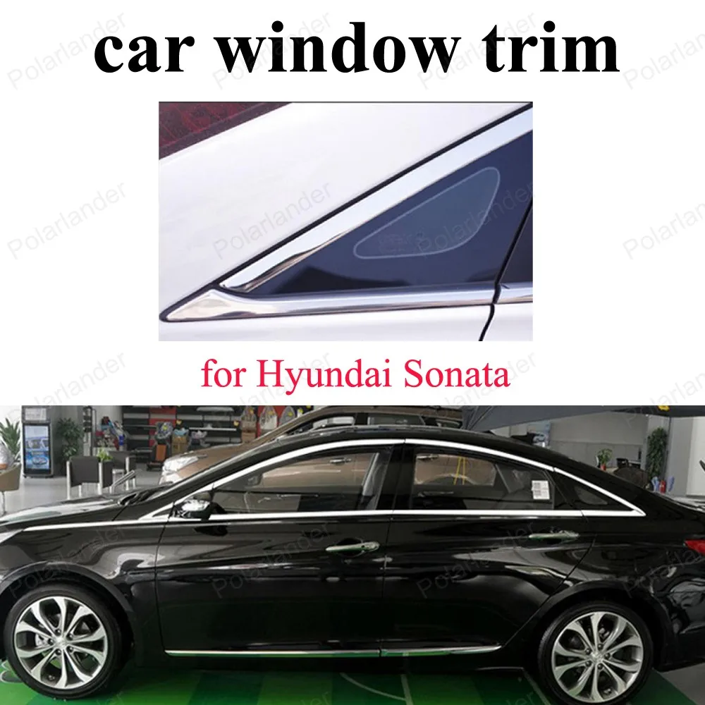 

for H-yundai Sonata 11-14 Stainless Steel Car Styling Window Trim Decoration Strips Accessories