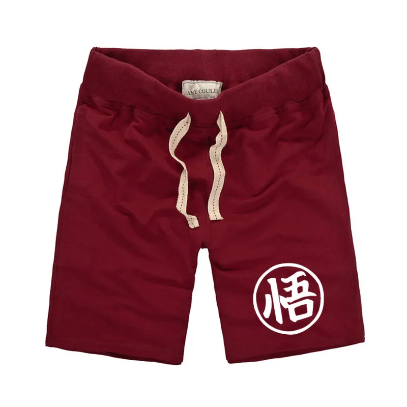 item02 - wine red Мужские шорты, комбинезон с принтом Dragon Ball Z, костюм Vegeta, повседневные летние новые пляжные шорты для мужчин, шорты Goku GUI KAME, 7 цветов - Цвет: item02 - wine red