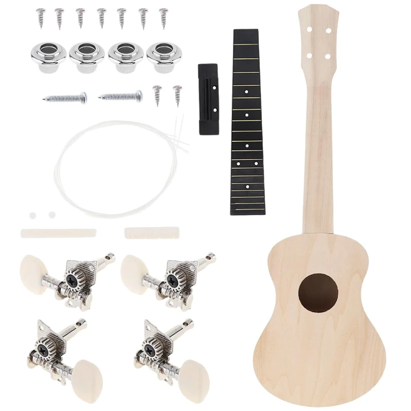 Детские концертные Гавайские гитары укулеле Diy Kit 23 дюймов липа 4 струны Гавайская