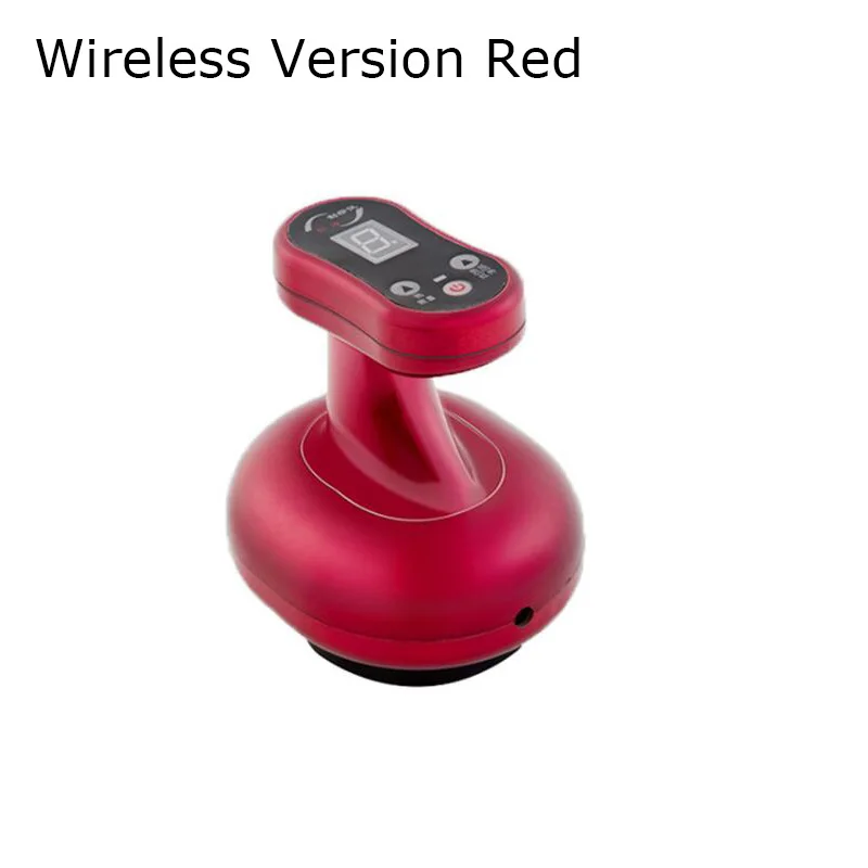 Wireless Red Электрический вакуумный баночный массажер гуаша всасывания соскальзывания для spa массажа тела инструмент магнитные волны физиотерапии Очистки Влажной терапии - Цвет: Wireless Red
