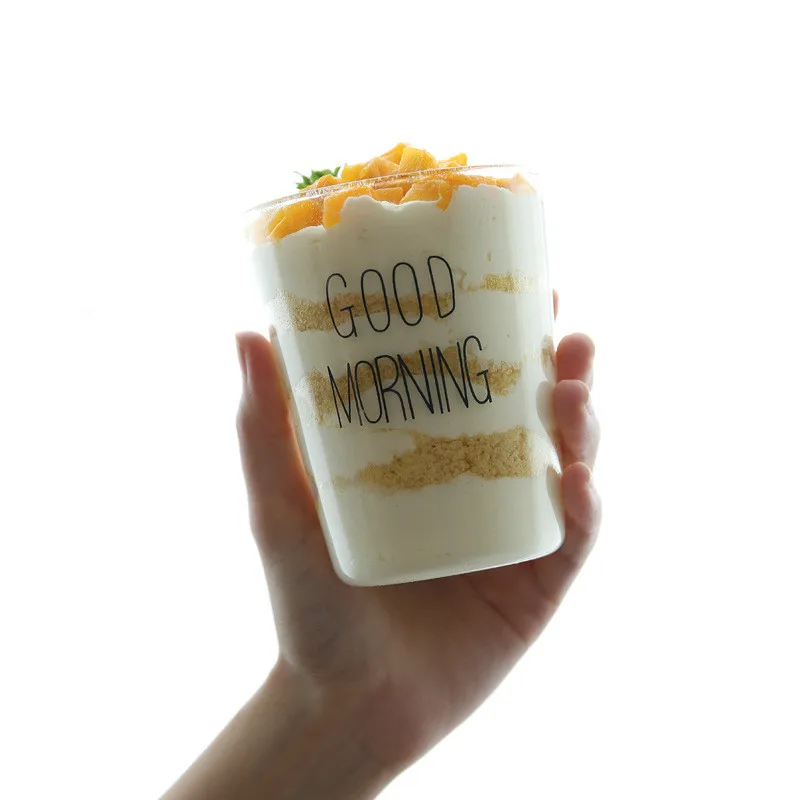 350 мл прекрасная прозрачная стеклянная бутылка для воды ручной работы завтрака