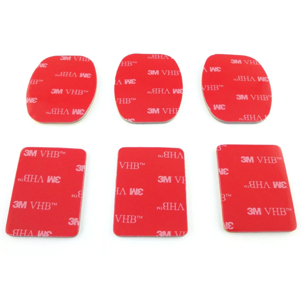 Новинка 6 шт. 3 м красная клейкая наклейка двусторонняя лента для Gopro hero 5 4 + 2 SJCAM SJ5000