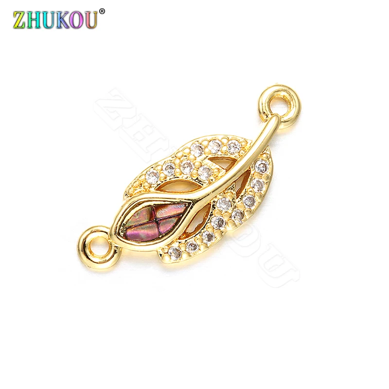 ZHUKOU 1PCS Fashion charms Accessories for jewelry earring DIY handmade women's necklace jewelry connector VS299 6x17mm