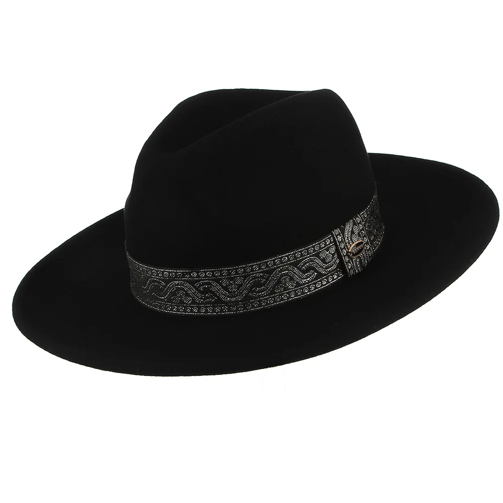 Шляпа Федора в европейском и американском стиле для мужчин женщин шерстяная