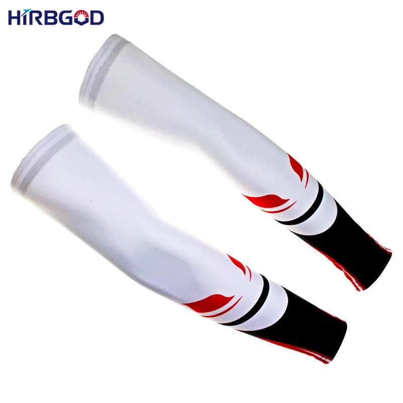Hirbgod 1 пара гетры для велоспорта анти-УФ для мужчин и женщин Бейсбол Баскетбол Бег Велоспорт рукава налокотники для велосипедистов грелки, XT115 - Цвет: White
