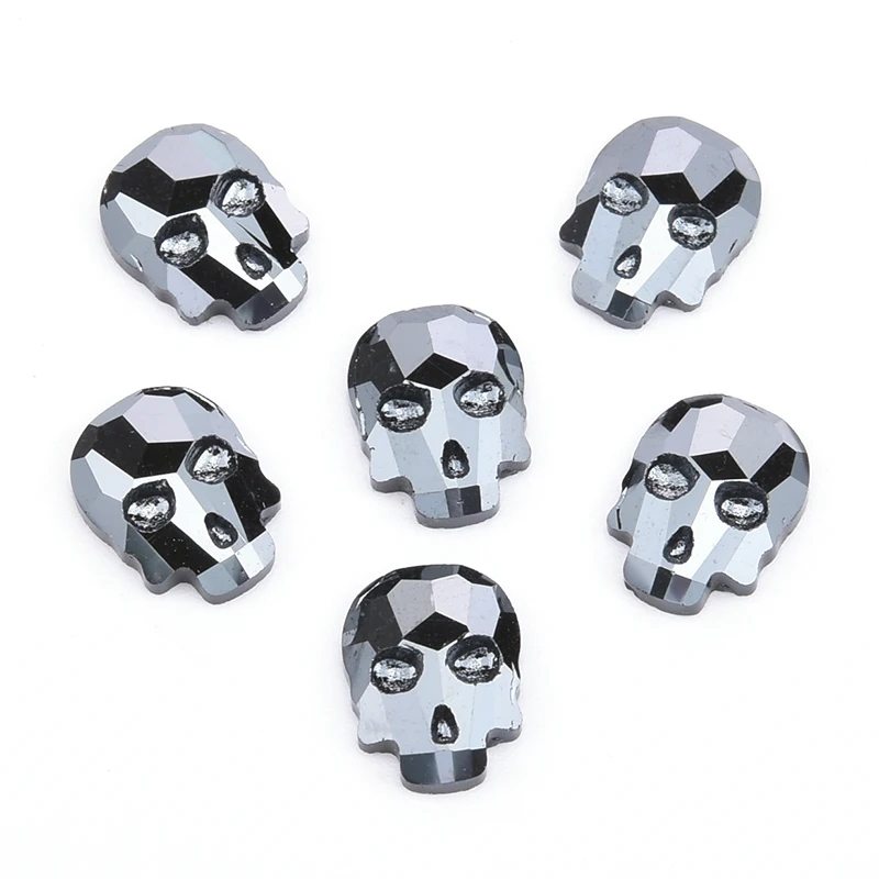 10 шт. Череп ногтей Стразы с плоской задней блеск страз дизайн ювелирные изделия