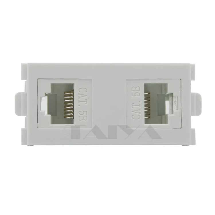 Настенный разъем RJ45 female с двумя портами|wall plate|wall connectorwall plate connector |