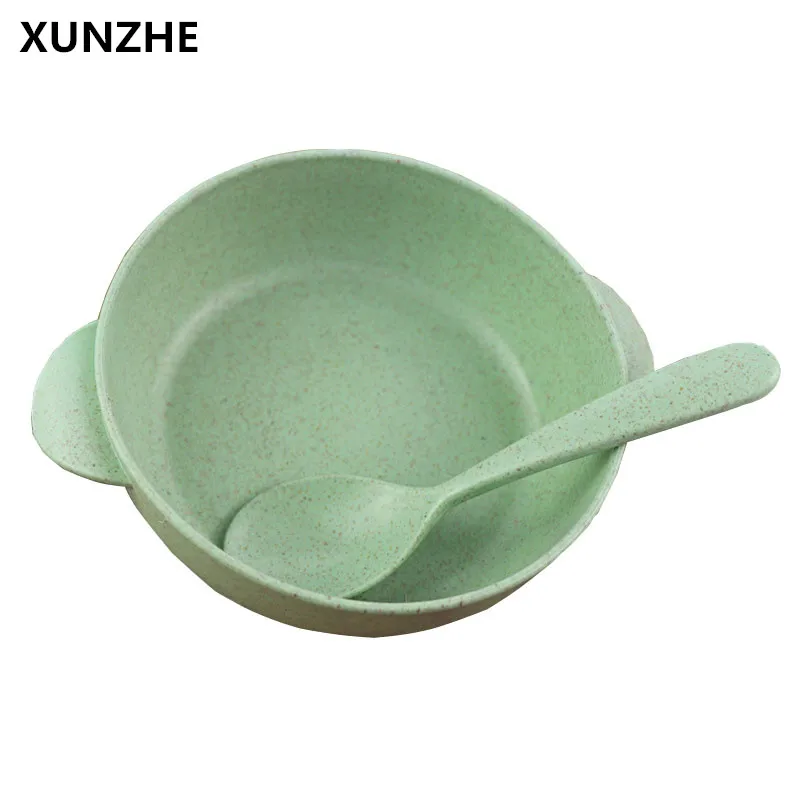 XUNZHE 1 набор бытовой пшеничной соломы двойные ушные чаши для взрослых детей миска