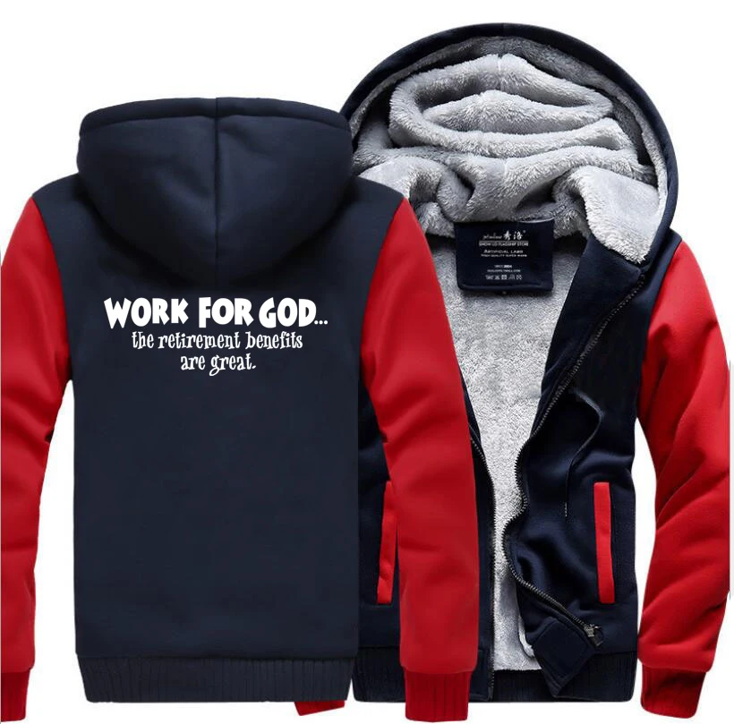 Мужские толстовки с надписью Work For God The reception Fantasy Great Super Jesus Christ зимние теплые