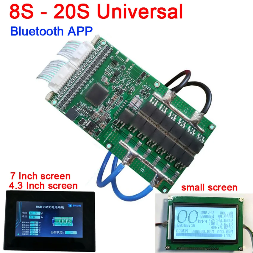 Защитная Плата Smart 8S 20S 400A 300A 80A Li Ion Lipo Lifepo4 LTO для литиевых батарей Bluetooth APP 10S 13S 12S 14S