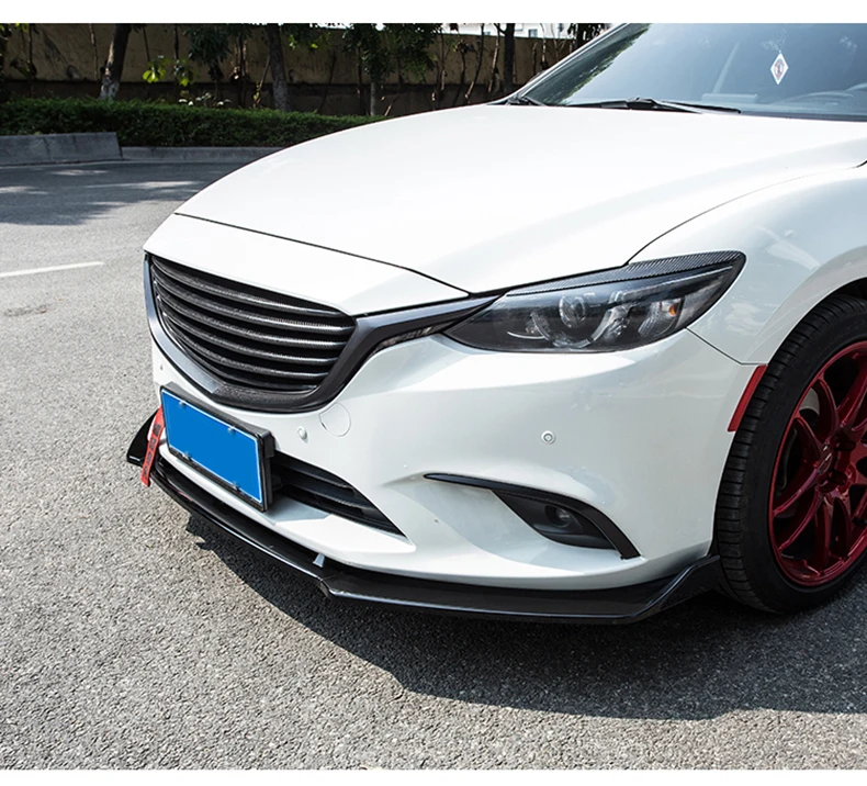 Автомобильный Стайлинг для Mazda 6 M6 Atenza- передний бампер Нижняя решетка защитная пластина для губ Наклейка декоративная полоска