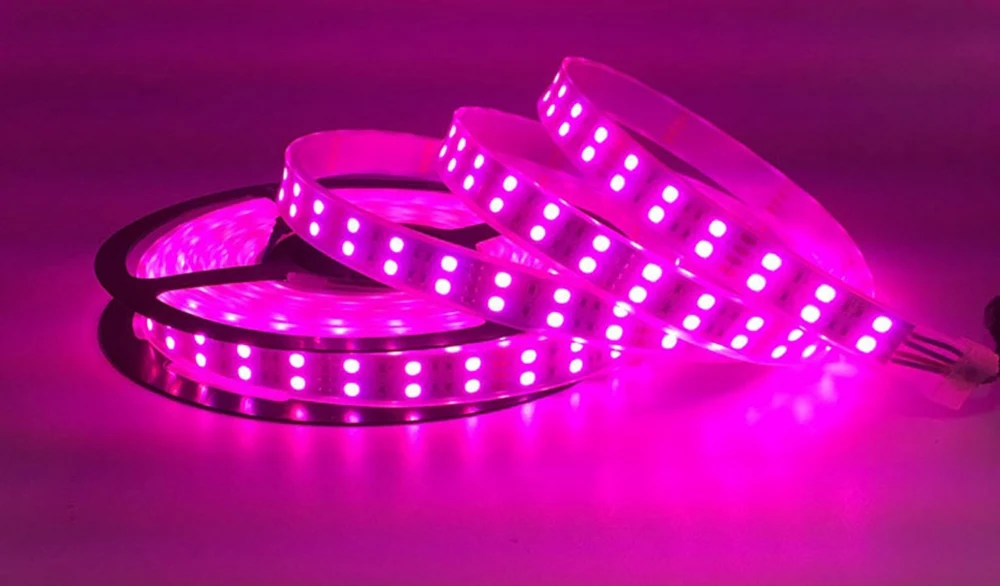 Двухрядная RGB Светодиодная лента Водонепроницаемая 5050 120 светодиодный s/m 5 м DC12V 24 в RGB RGBW RGBWW белое теплое белое светодиодное освещение Гибкая неоновая лента
