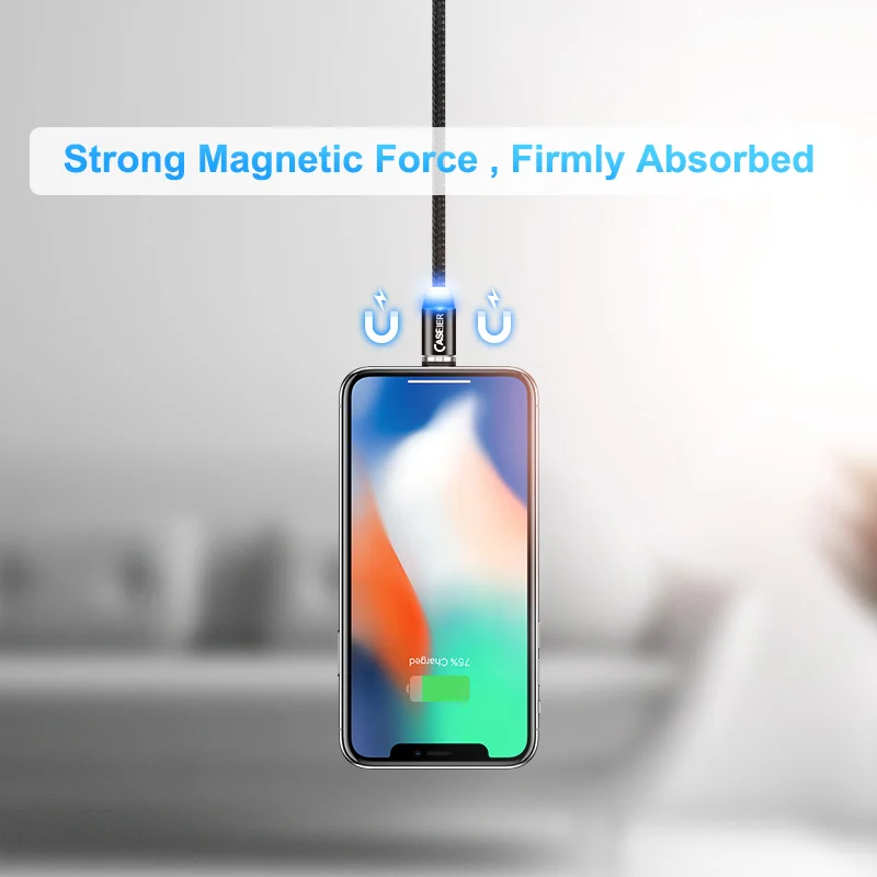 CASEIER Магнитный Micro USB кабель для iPhone X 8 7 6 6s Plus 5 Android Type C Tablet Digital Charger быстрой зарядки