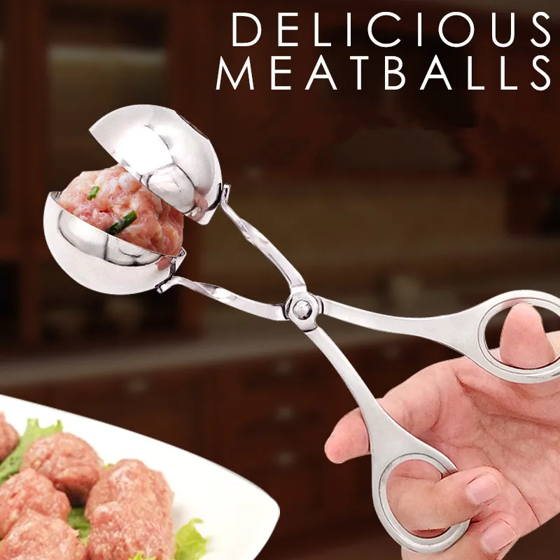 1 шт. кухонные принадлежности Meatball Maker Удобная Фаршированная Фрикаделька самодельный лед кремовые шарики ложка мясо рис фиксатор в виде шарика из нержавеющей стали
