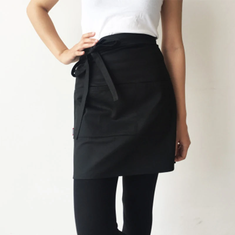 2018 New Haute couture Aprons for Woman Men Japanese cuisine Short simple antifouling kitchen Cooking pinafore Print logo | Дом и сад