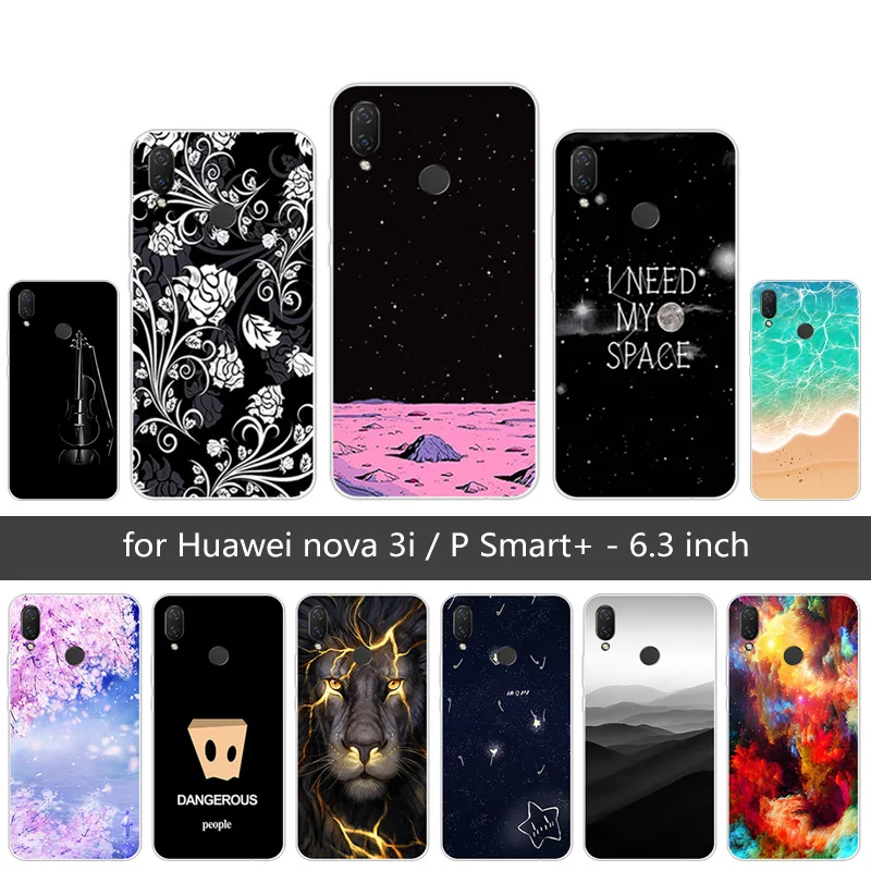 Чехлы для Huawei nova 3i роскошный ТПУ Мягкий силиконовый чехол телефона 6 3 дюйма Fundas P