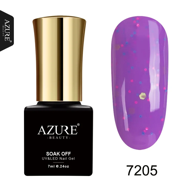 AZURE BEAUTY 7 мл сырный УФ гель лак для ногтей гель белый молочный Маникюр Полуперманентная эмаль замачиваемый лазурный гель лак клей для ногтей - Цвет: 7205