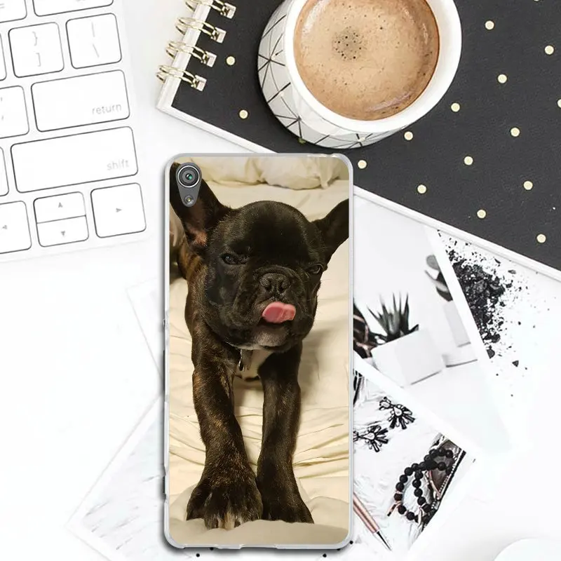 Щенок-Мопс принцесса панель в форме французского бульдога мягкий TPU мобильный