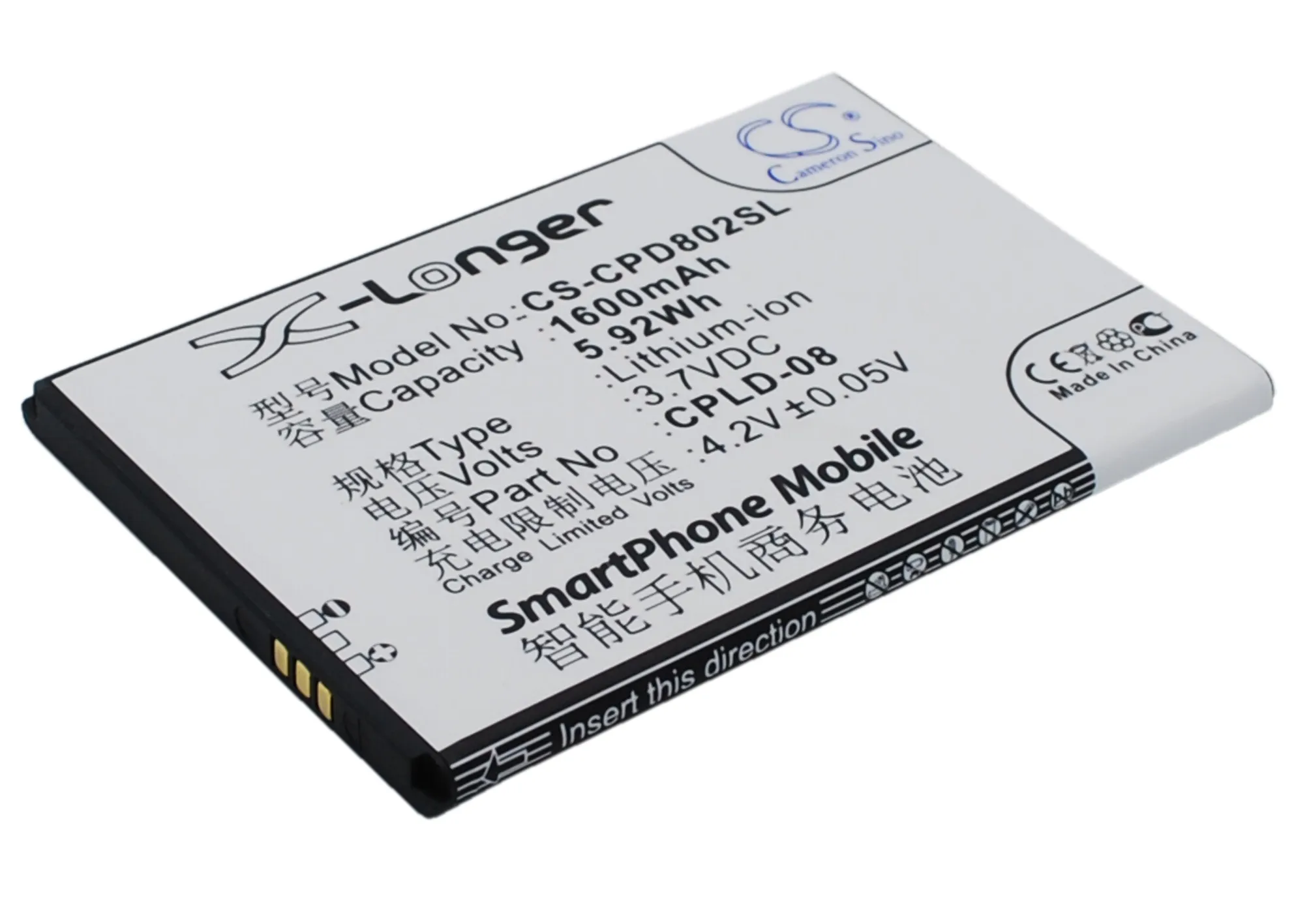 CPLD 08 батареи Cameron Sino 1600mAh Для Coolpad 8020|Аккумуляторы для мобильных телефонов| |