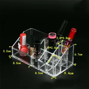 Ящики для хранения косметики, контейнер, органайзер для кистей и губной помады, органайзер для макияжа, прозрачная акриловая коробка для косметических инструментов, чехол