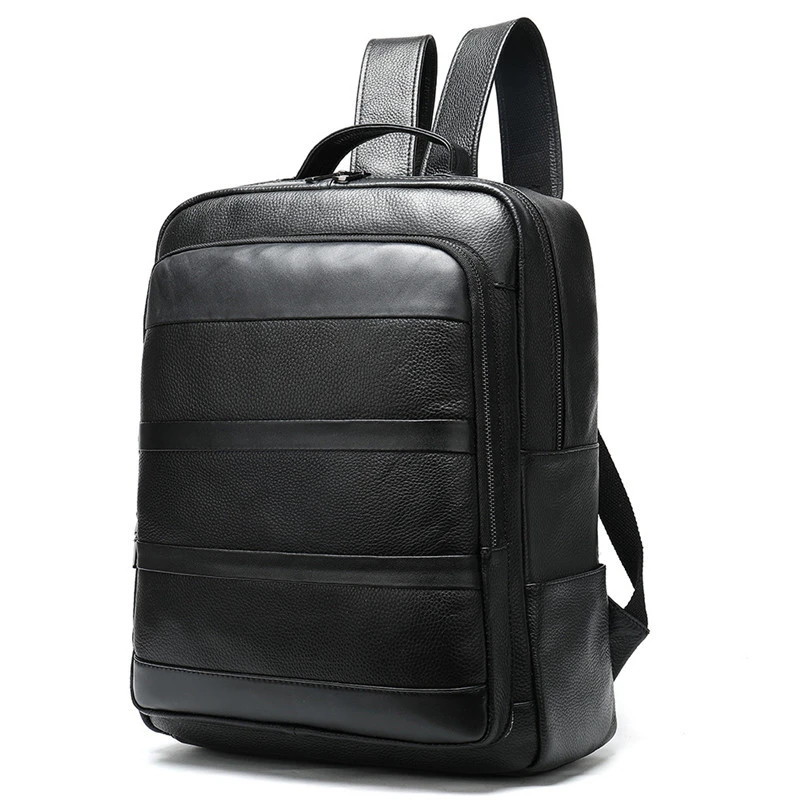 

Men's Genuine Cow Leather Backpack Laptop Male School Bag High Quality Men Daypacks Korea Style Casual Travel Bag