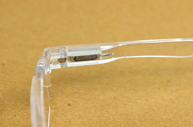 Новые Модные прозрачные очки для чтения из плексированного стекла с пружинными