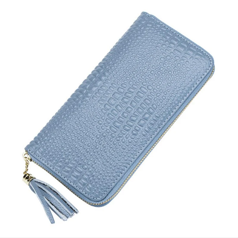 Новые модные женские кошельки из крокодиловой кожи длинный женский кошелек