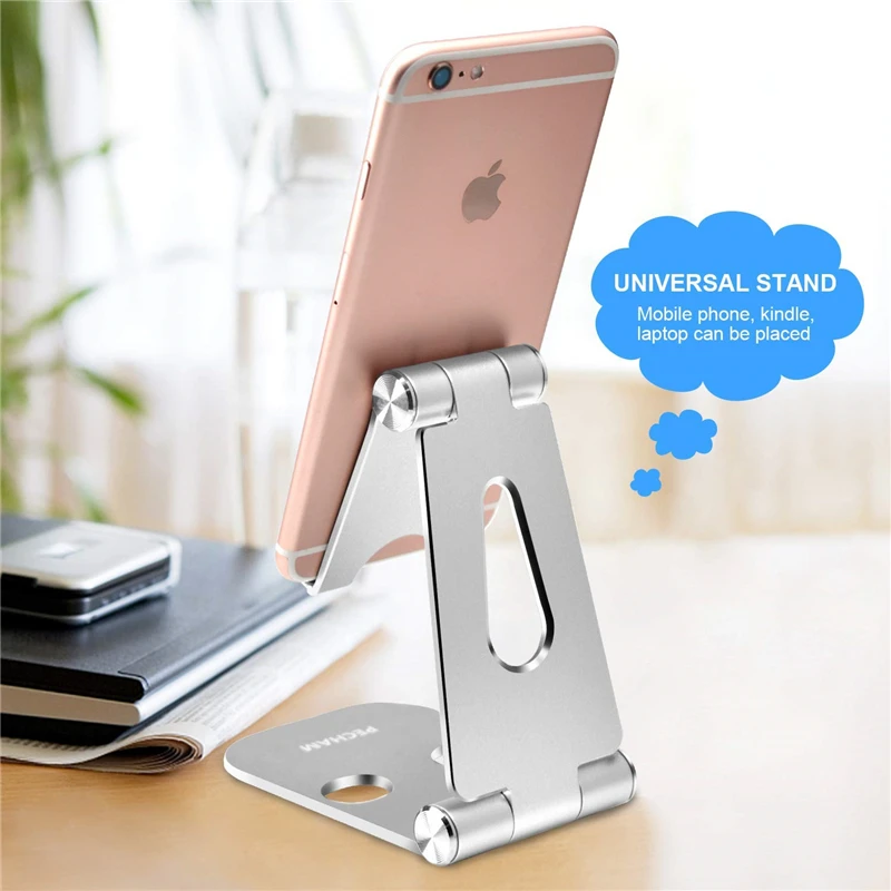 Портативный Телефон держатель для IPhone X XS Max 8 7 Plus Алюминий Регулируемый Держатель рабочего Док-станция для IPad Air pro Подставка для планшета