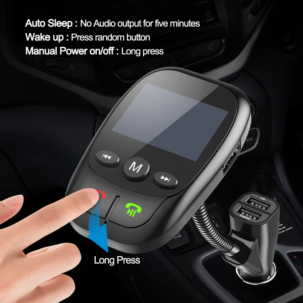 Nulaxy Bluetooth fm-передатчик Hands-Free FM модулятор беспроводной Автомобильный MP3-плеер