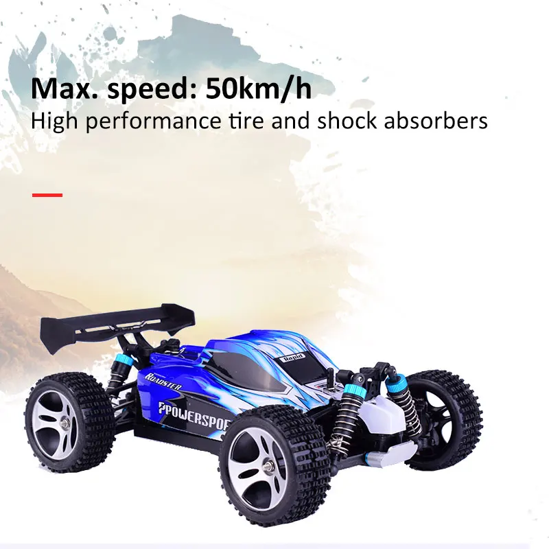Wltoys A959 2,4G 1:18 Масштаб 4WD RC скоростной автомобиль 50 км/ч пульт дистанционного управления гоночный высокоскоростной ударопрочный внедорожный автомобиль