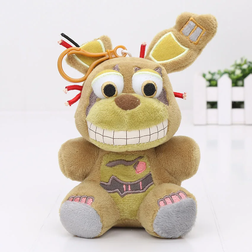 14 см FNAF Фокси Чика Бонни Золотой Фредди кошмар Фредди медведь брелок пять ночей у Фредди 4 кулон плюшевые игрушки - Цвет: nightmare