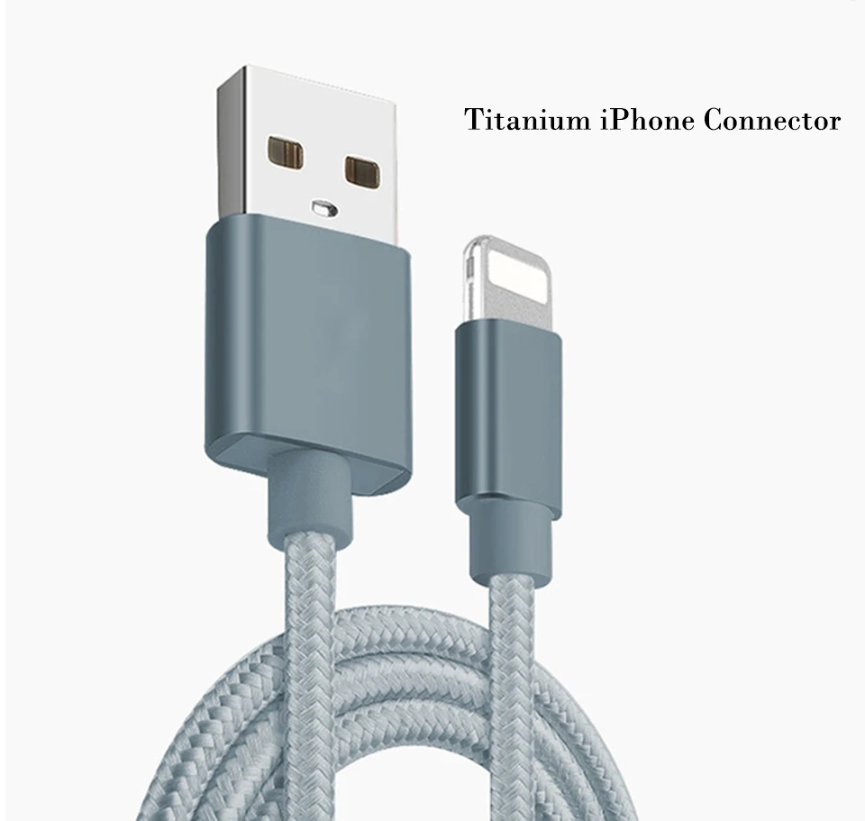 USB кабель с нейлоновой оплеткой для мобильного телефона, Micro usb type-C кабель для зарядки iPhone X 6 6s 7 8 ipad samsung 6 Кабели для зарядки