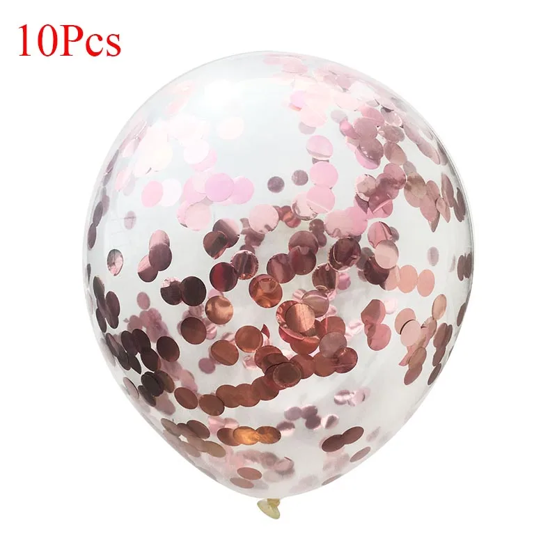 10Pcs balloon 10 шт Прозрачные Шары конфетти далд звезда баллон из гелий детский душ балон надувной шар День рождения деко взрослый Свадебный шар - Цвет: 10Pcs balloon