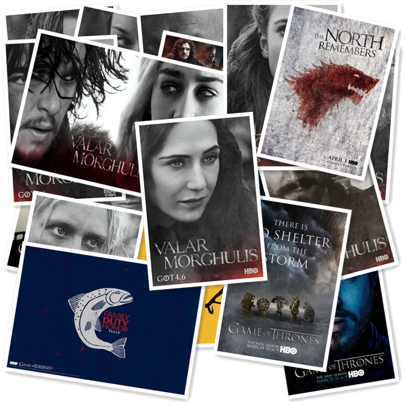 A1-13# Серия 2, наклейки "Игра престолов", 20 шт., домашний декор, Стильные наклейки на холодильник, настенные наклейки для путешествий, чемоданы с граффити, Стильные наклейки