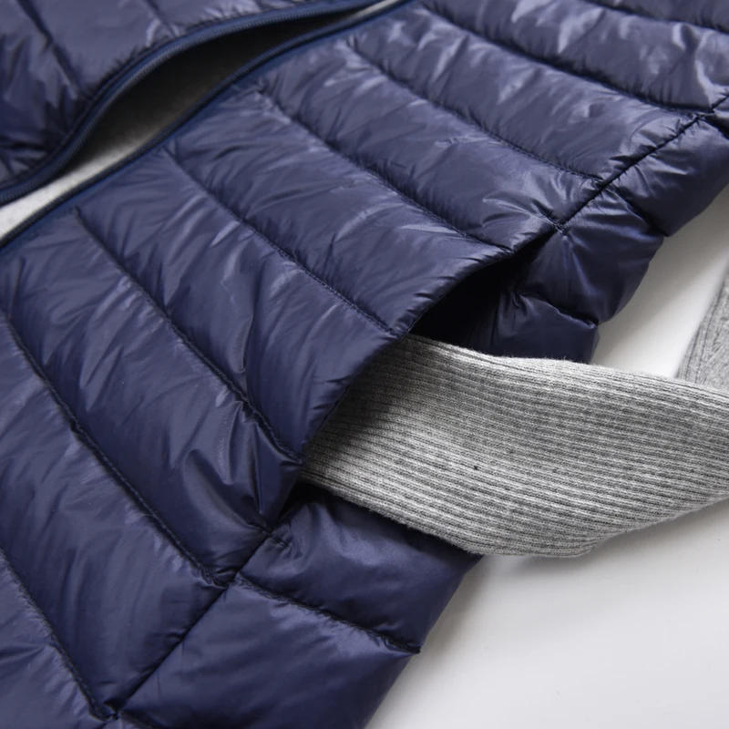 Осенне зимний бейсбольный пуховой жилет женский длинный ульсветильник на белом