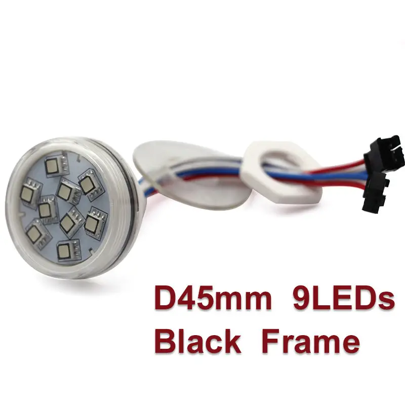 Цифровой rgb ucs1903 smd 5050 45 мм 9 светодиодов пиксельный светодиодный светильник
