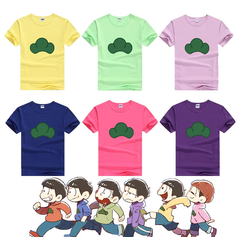 Футболка San Coshome Osomatsu костюм для косплея футболка с коротким рукавом мужчин|cosplay