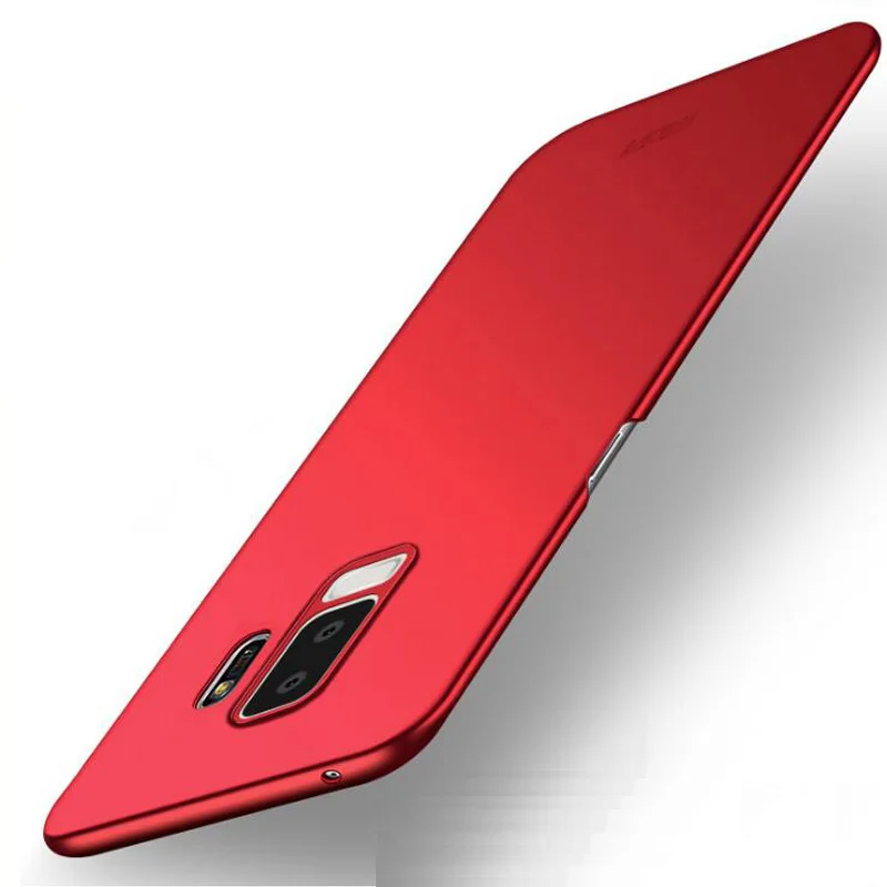 red Чехол для samsung s9 plus, чехол s9+, Жесткий pc, задняя крышка, защитный черный чехол, coque MOFi,, для galaxy s9, чехол - Цвет: red
