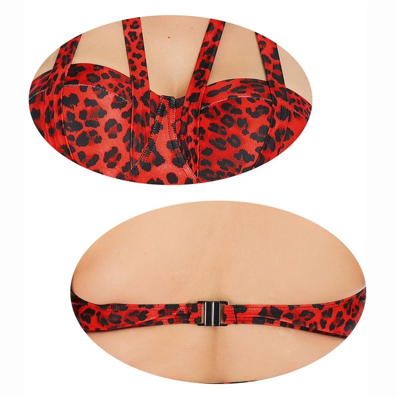 Набор бикини сексуальный пляжный 2019 плюс размер купальник 2 шт Высокая талия