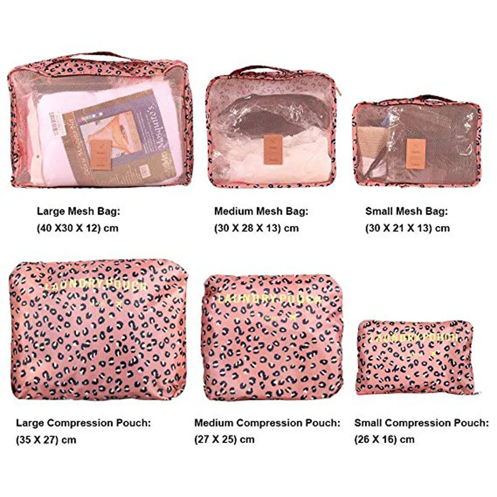 6Pc Travel Bag For Man Women ZHDAOR waterproof new Large Capacity Fashion Package Travel handbag Carry on Luggage Bag T3