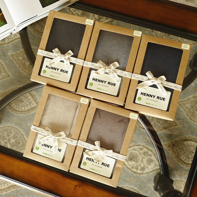 

100pcs Kraft paper gift boxes with window leggings pantyhose packaging box socks box 22x14x4.3cm